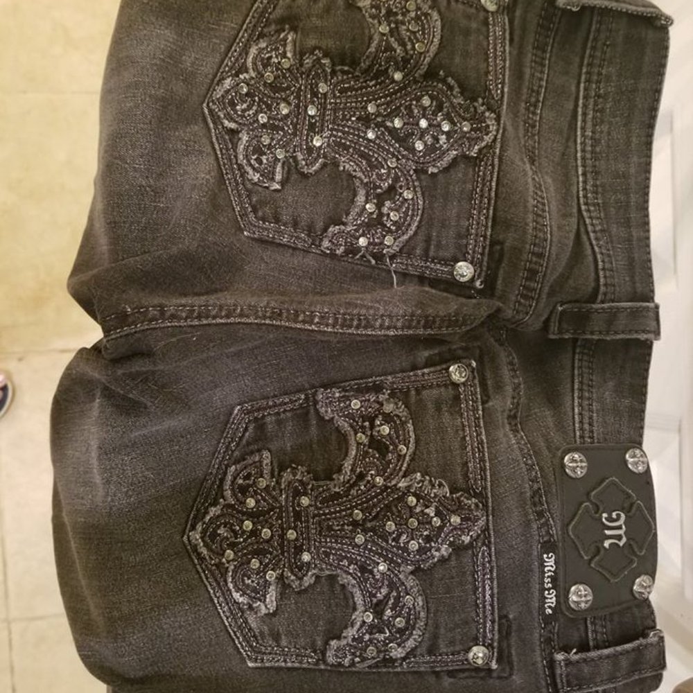 Miss Me Black Skinny Jeans Size 28